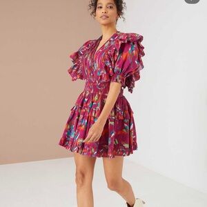 Alivia Multicolor Ruffle Puff Sleeve Dress